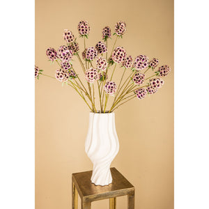 Gartenblume - Rosa Scabiosa Spray, Polyester, Halbhändig gefertigt | PTMD
