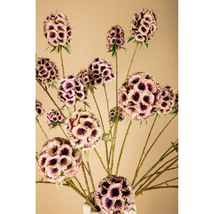 Gartenblume - Rosa Scabiosa Spray, Polyester, Halbhändig gefertigt | PTMD