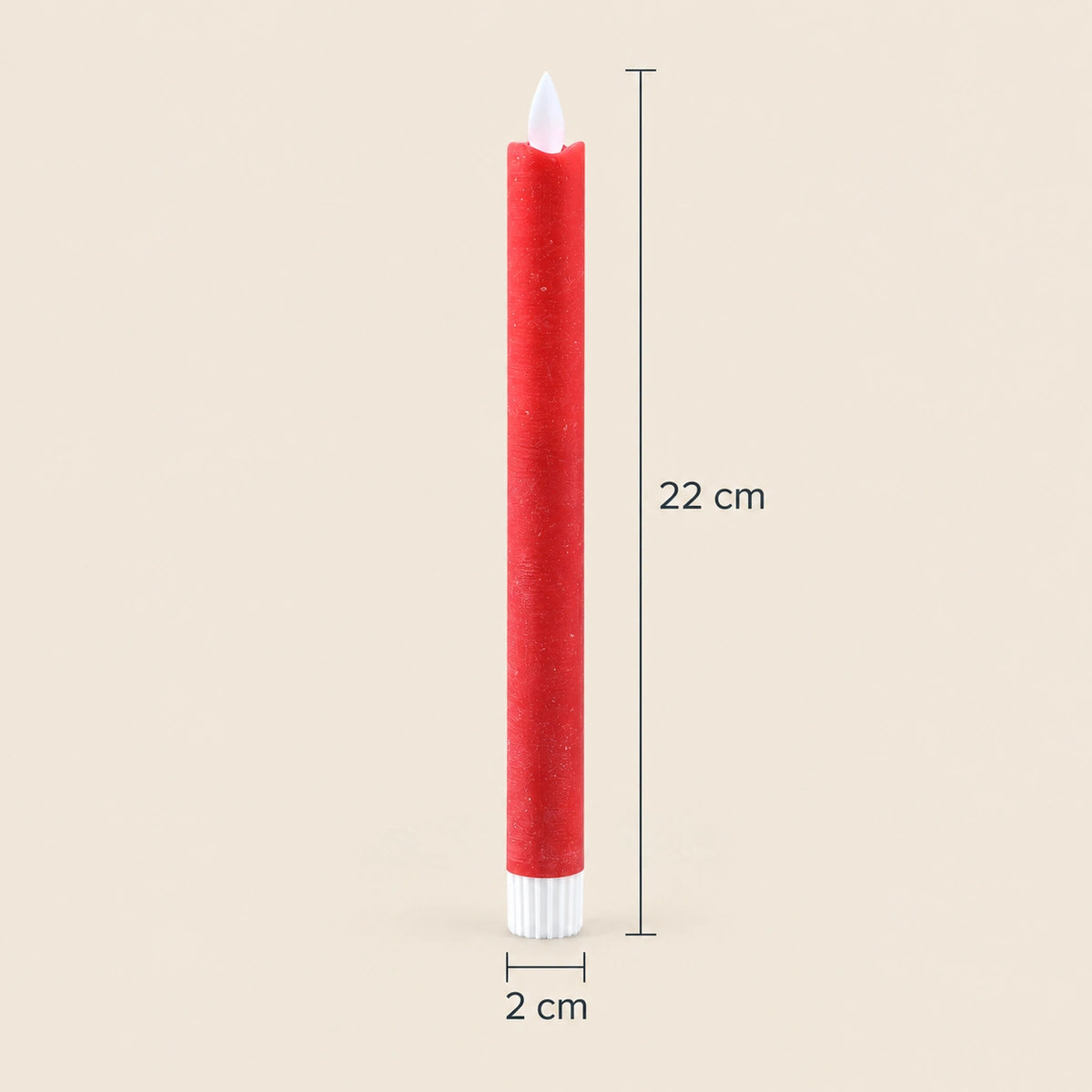 LED taper candle with moving flame and timer function battery operated - Led | PTMD