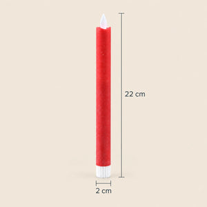 LED taper candle with moving flame and timer function battery operated - Led | PTMD
