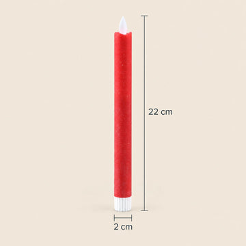 LED-Stabkerzen mit beweglicher Flamme, 22 cm hoch | PTMD