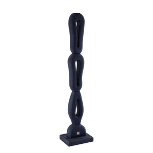 Statue - open figure design, mango wood, black finish, L - Rhyce | PTMD
