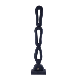 Statue - open figure design, mango wood, black finish, L - Rhyce | PTMD