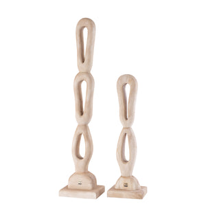 Statue - offenes Figuren-Design, Mangoholz, naturbelassene Oberfläche, S – Rhyce | PTMD