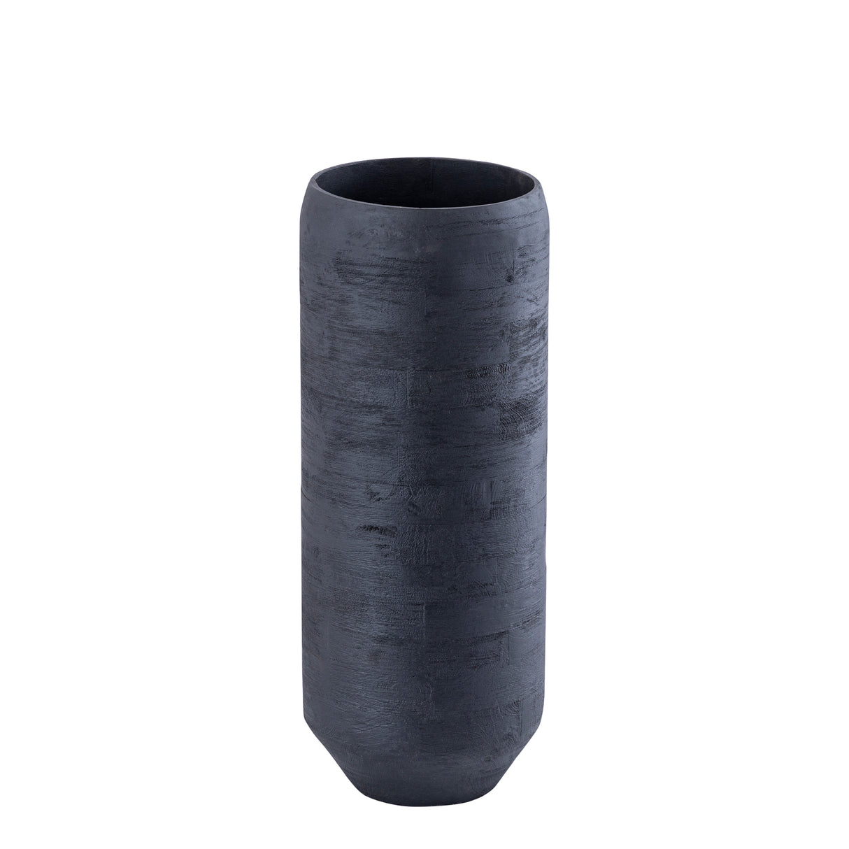 Mango Wood Planter, Handmade, with Rounded Rim, Black Finish, M – Gerd | PTMD