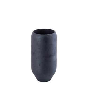 Topf – Modernes Design, Runde Form, Mangoholz Material, Schwarz, S – Gerd | PTMD