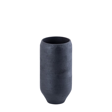 Topf – Modernes Design, Runde Form, Mangoholz Material, Schwarz, S – Gerd | PTMD