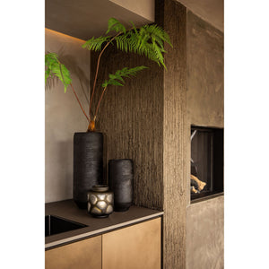 Topf – Modernes Design, Runde Form, Mangoholz Material, Schwarz, L – Gerd | PTMD