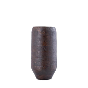 Topf – Modernes Design, Runde Form, Mangoholz Material, Braun, S – Gerd | PTMD
