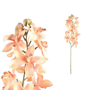 Orchideenblume - Rosa Cymbidium Orchideen Spray, Polyestergewebe, Eisenmetall | PTMD
