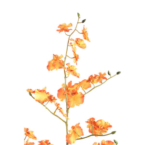 Orchid Flower - Orange Dancing Orchid Spray, Iron Metal, PE Plastic, Handmade | PTMD