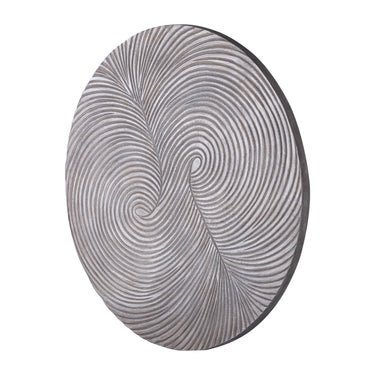 Wandpaneel – Spiralgeschnitztes Design, Runde Form, MDF Material, Braun, S – Wiktor | PTMD