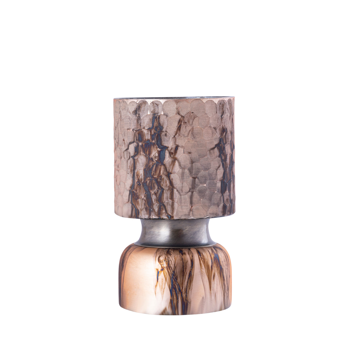 Windlicht – Glas Material, Kupfer Ton, Gravur Design, S – Belinsu | PTMD