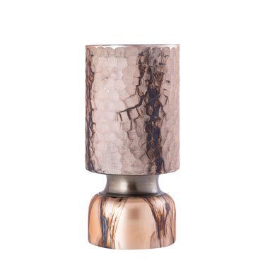 Windlicht – Glas Material, Kupfer Ton, Gravur Design, L – Belinsu | PTMD
