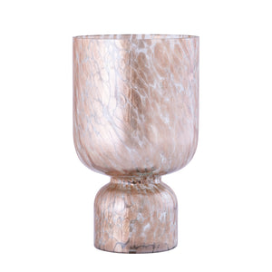 Windlicht – Glas Material, Klar Ton, Punkt Muster, L – Rishi | PTMD