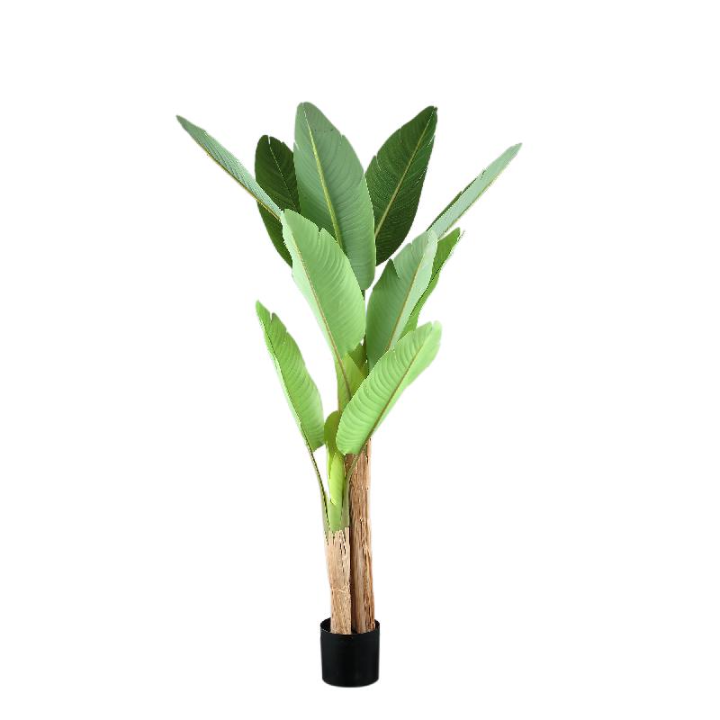 Baumgrün - PE Real Touch Banana Tree, cement base, iron metal frame, S| PTMD