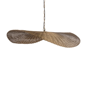 Pendelleuchte – Wellen Design, Runde Form, Eisenmaterial, Gold, L – Shauney | PTMD