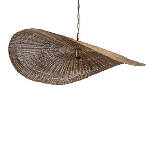 Pendelleuchte – Wellen Design, Runde Form, Eisenmaterial, Gold, L – Shauney | PTMD
