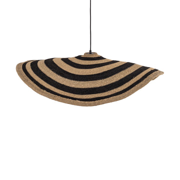 Hanging lamp made of seagrass, natural look, wavy design, semi-handmade, L - Loulou | PTMD
