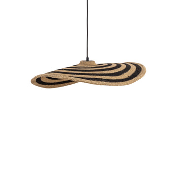 Pendant light made of seagrass, natural look, wavy design, semi-handmade, S - Loulou | PTMD
