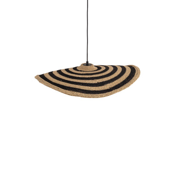 Pendant light made of seagrass, natural look, wavy design, semi-handmade, S - Loulou | PTMD