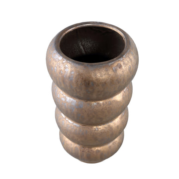 Topf – Geschichtetes Design, Runde Form, Keramik Material, Hoch, L – Anashe | PTMD