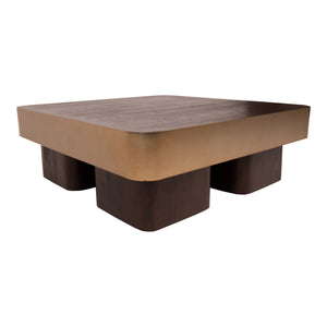Couchtisch – Mango Holzplatte, Metall Gestell, Quadratisches Design – Warren | PTMD