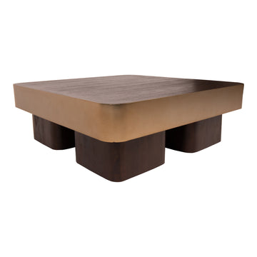 Couchtisch – Mango Holzplatte, Metall Gestell, Quadratisches Design – Warren | PTMD
