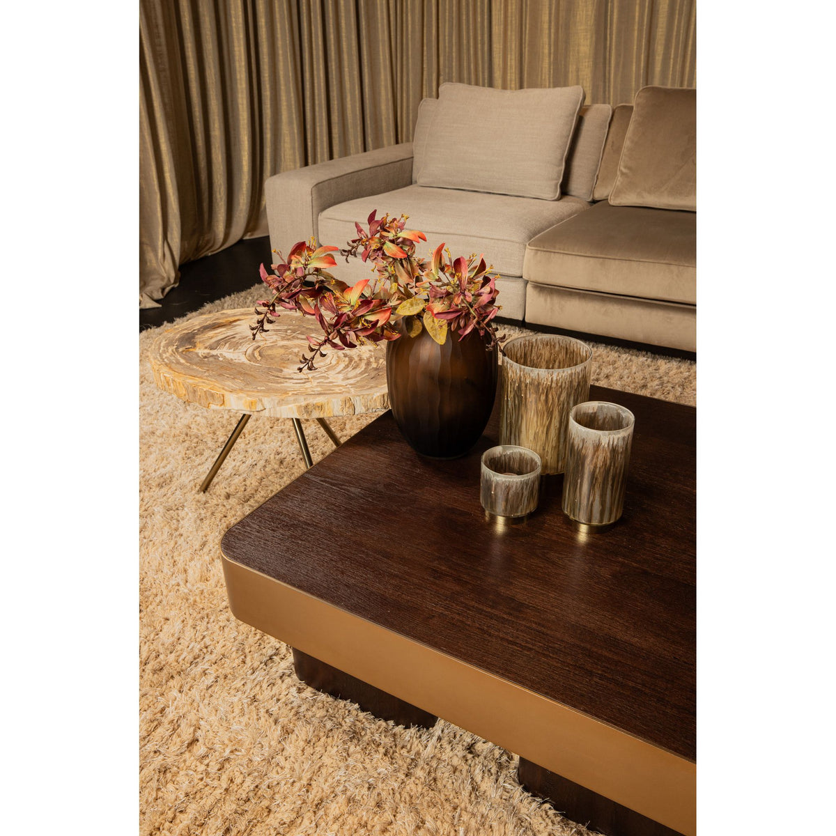 Couchtisch – Mango Holzplatte, Metall Gestell, Quadratisches Design – Warren | PTMD