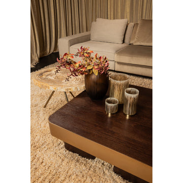 Couchtisch – Mango Holzplatte, Metall Gestell, Quadratisches Design – Warren | PTMD