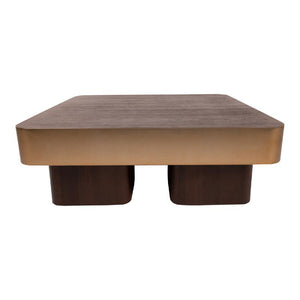 Couchtisch – Mango Holzplatte, Metall Gestell, Quadratisches Design – Warren | PTMD
