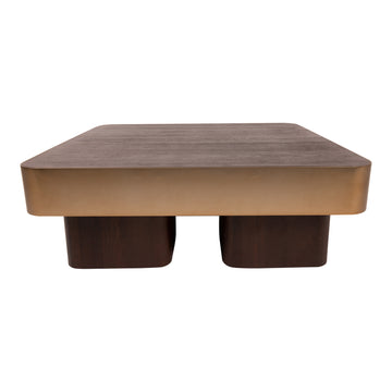 Couchtisch – Mango Holzplatte, Metall Gestell, Quadratisches Design – Warren | PTMD