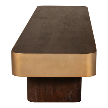 Couchtisch – Mango Holzplatte, Metall Gestell, Rechteckiges Design – Warren | PTMD