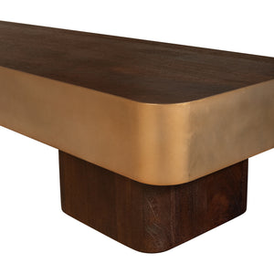 Coffee Table – Mango Wood Top, Metal Frame, Rectangular Design – Warren | PTMD