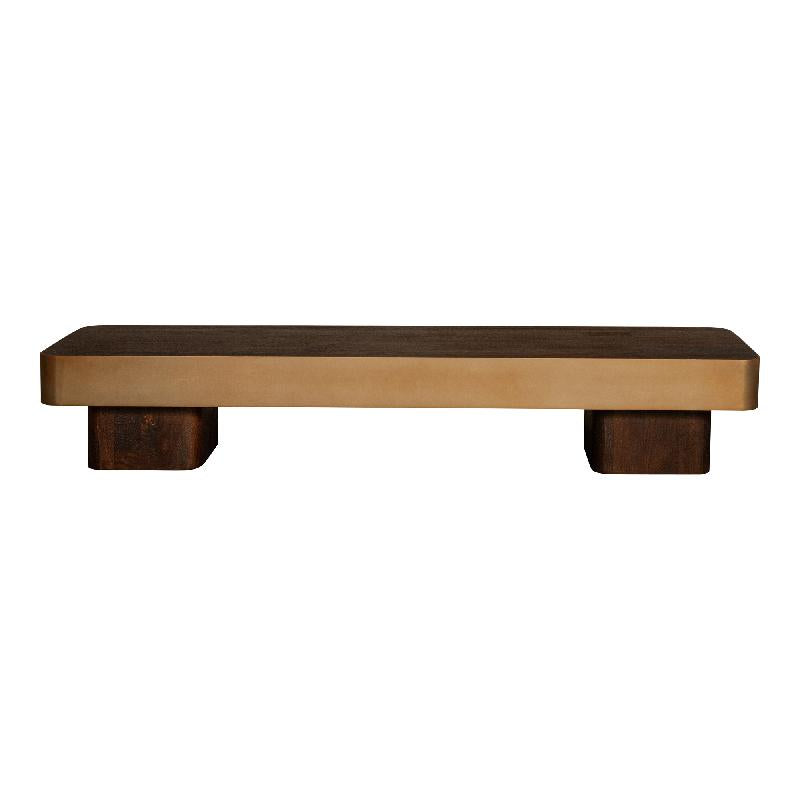 Coffee Table – Mango Wood Top, Metal Frame, Rectangular Design – Warren | PTMD