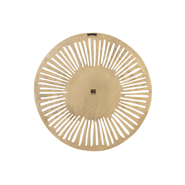 Wall panel - Open round design, Cast aluminum metal, Gold look, S - Marjun | PTMD