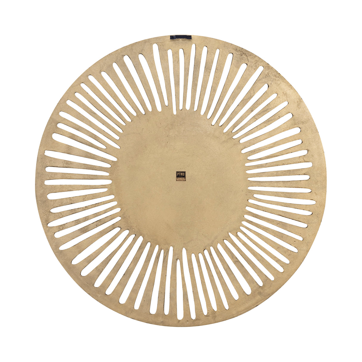 Wall Panel - Open Round Design, Cast Aluminum Metal, Golden Look, L - Marjun | PTMD