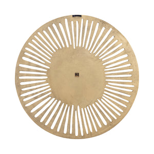Wall Panel - Open Round Design, Cast Aluminum Metal, Golden Look, L - Marjun | PTMD