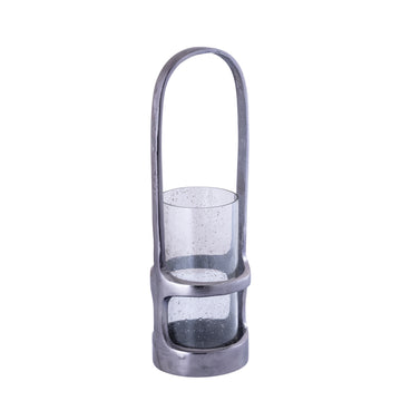 Laterne – Gegossenes Aluminium Design, Hohe Form, Schwarzer Farbton, L – Rahana | PTMD