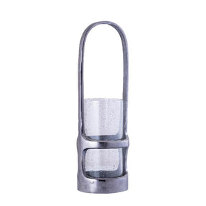 Laterne – Gegossenes Aluminium Design, Hohe Form, Schwarzer Farbton, L – Rahana | PTMD