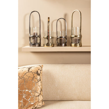 Laterne – Gegossenes Aluminium Design, Hohe Form, Schwarzer Farbton, S – Rahana | PTMD