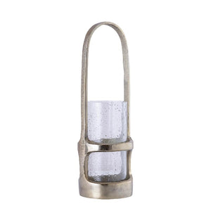 Lantern - Cast Aluminium Design, Tall Shape, Golden Hue, L - Rahana | PTMD