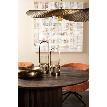 Laterne – Gegossenes Aluminium Design, Hohe Form, Goldener Farbton, L – Rahana | PTMD