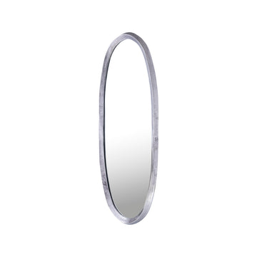 Spiegel – Unregelmäßiges Design, Ovale Form, Aluminium Material, Schwarz, S – Limera | PTMD