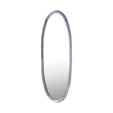 Spiegel – Unregelmäßiges Design, Ovale Form, Aluminium Material, Schwarz, M – Limera | PTMD