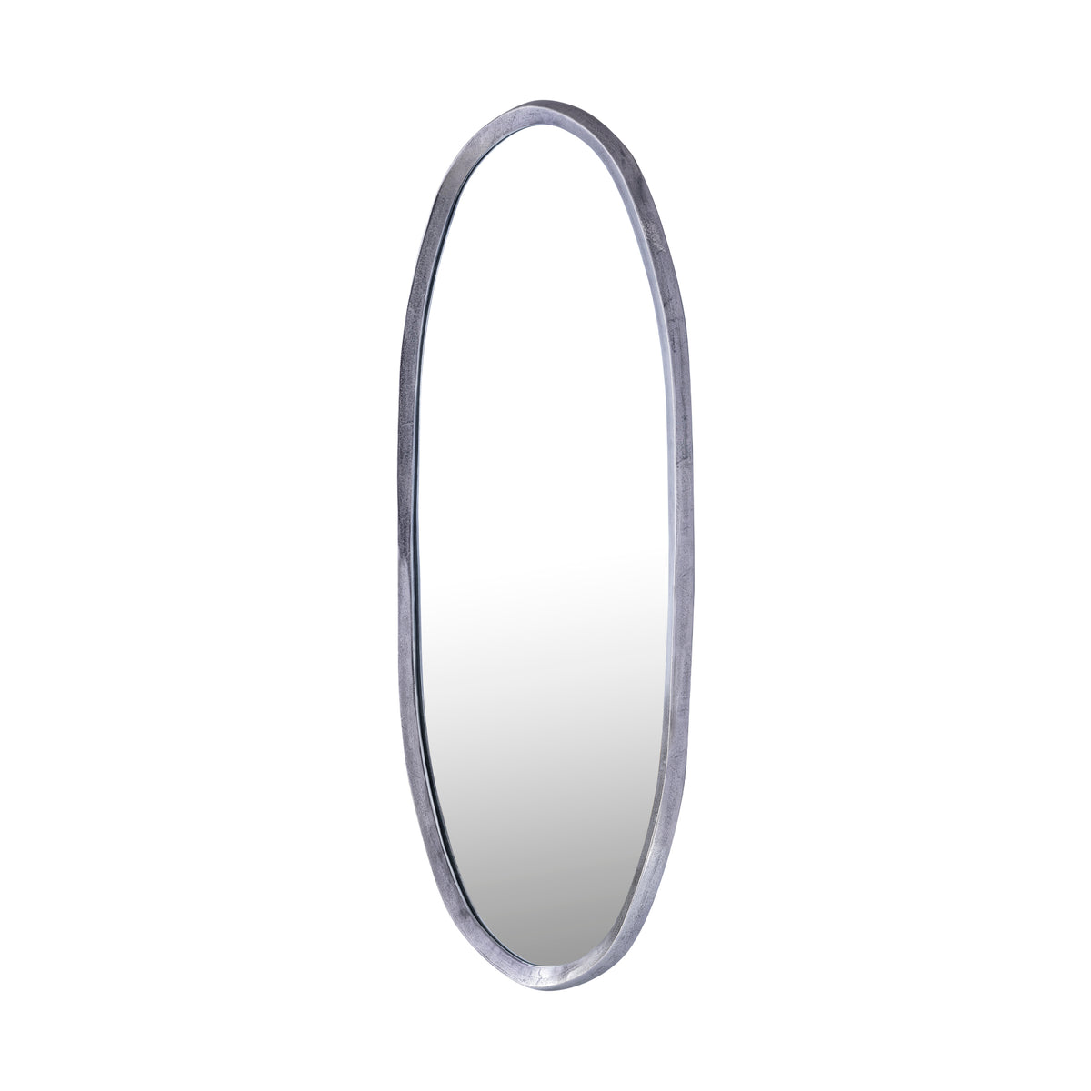 Spiegel – Unregelmäßiges Design, Ovale Form, Aluminium Material, Schwarz, M – Limera | PTMD