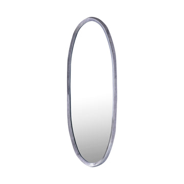 Spiegel – Unregelmäßiges Design, Ovale Form, Aluminium Material, Schwarz, M – Limera | PTMD