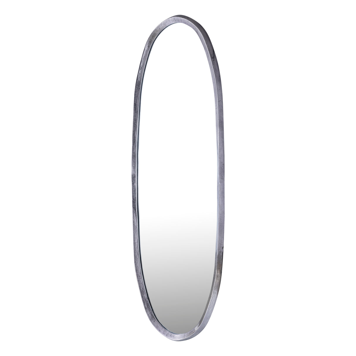 Spiegel – Unregelmäßiges Design, Ovale Form, Aluminium Material, Schwarz, L – Limera | PTMD