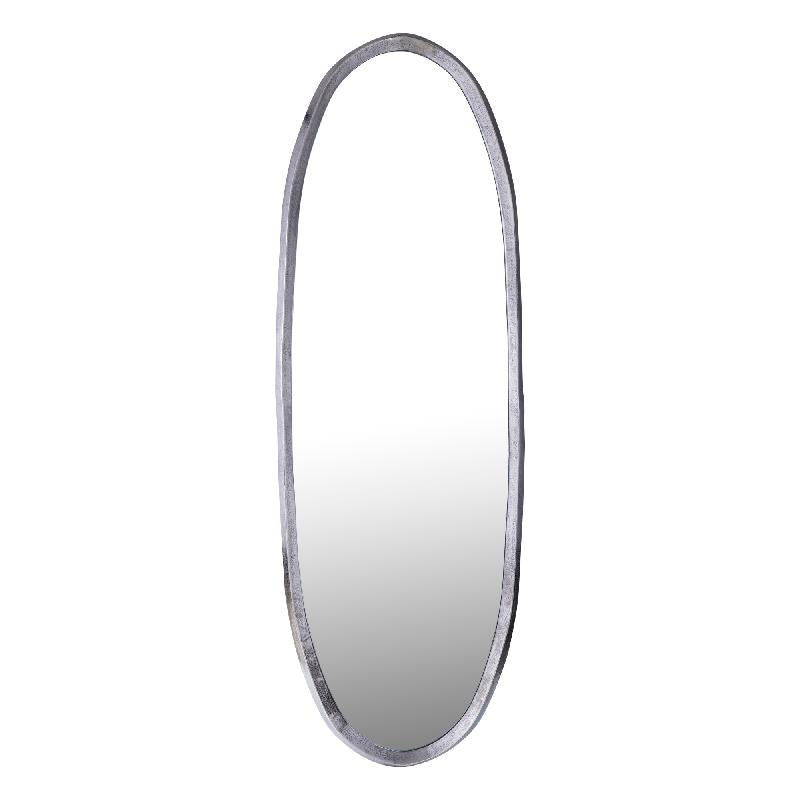 Spiegel – Unregelmäßiges Design, Ovale Form, Aluminium Material, Schwarz, L – Limera | PTMD
