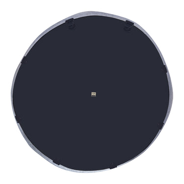 Wall mirror - cast aluminum, round shape, irregular edge, handmade, black, L – Limera | PTMD